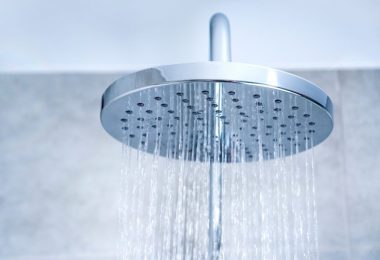 how to clean rainfall shower head