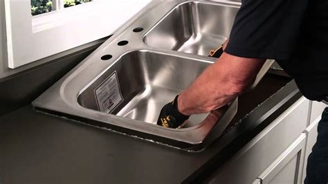 Stainless steel sink installation