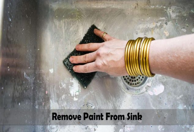 remove paint from sink